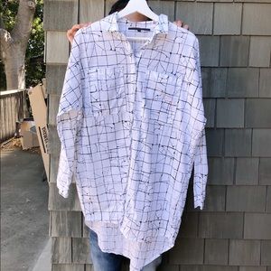 ASOS Oversized Long Checked Shirt